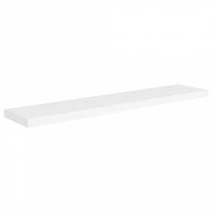 Rafturi de perete suspendate, 2 buc., alb, 120x23,5x3,8 cm, MDF - V323821V - Img 4