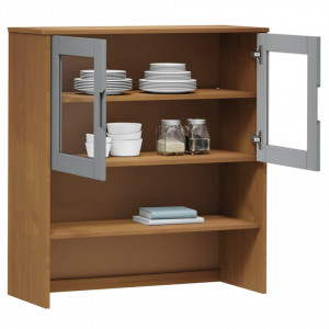 Rafturi superioare dulap, maro, 90x35x100 cm, lemn de pin - V350549V - Img 3