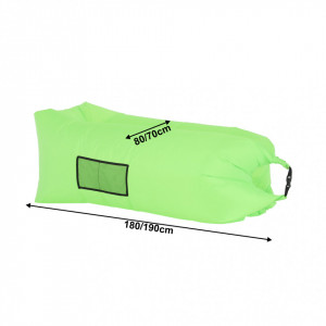 Sac podea, scaun gonflabil, verde, 190 cm - TP279236 - Img 4