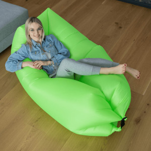 Sac podea, scaun gonflabil, verde, 190 cm - TP279236 - Img 7
