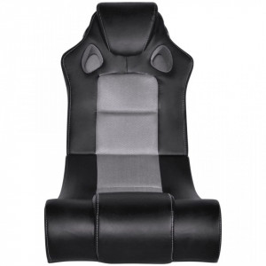 Scaun balansoar muzical, negru si gri, piele ecologica - V241960V - Img 2