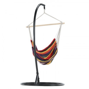 Scaun balansoar suspendabil, hamac, leagăn agăţat, alb, 100x130 cm - TP279241 - Img 4