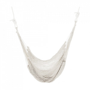 Scaun balansoar suspendabil, hamac, leagăn agăţat, alb, 130x100 cm - TP262391 - Img 10