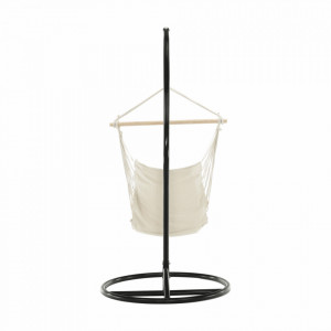 Scaun balansoar suspendabil, leagăn agăţat, alb, 98x60x110 cm - TP254346 - Img 10