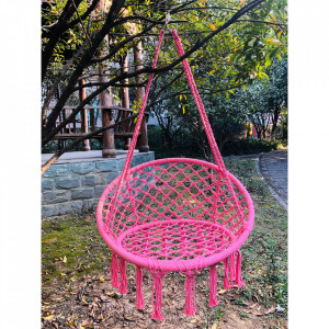 Scaun balansoar suspendabil, leagăn agăţat, roz, 80x120 cm - TP295528 - Img 16