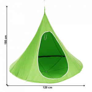 Scaun balansoar suspendabil, leagăn agăţat, verde, 120x120x150 cm - TP262373 - Img 19