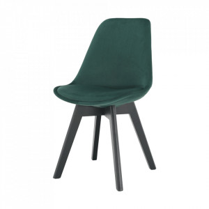 Scaun, catifea Velvet smarald/ negru - TP284345 - Img 3