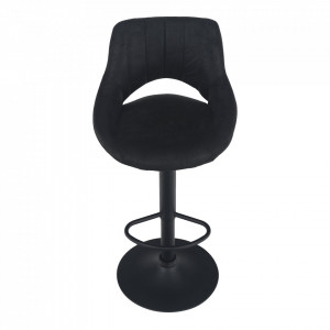 Scaun de bar, material textil negru cu efect de piele întoarsă - TP230858 - Img 12