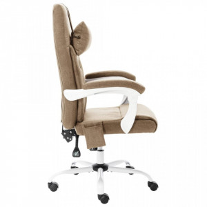 Scaun de birou cu masaj, gri taupe, material textil - V20316V - Img 3