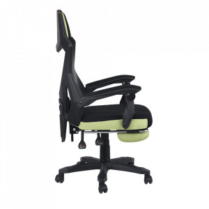 Scaun de birou / joc, negru și verde, 60x65x108-118 cm - TP300476 - Img 5