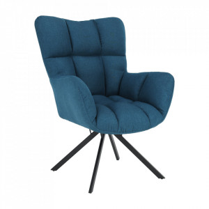Scaun de design ţesătură albastru petrol - TP276608 - Img 3