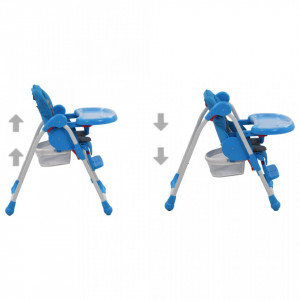 Scaun de masa inalt pentru copii, albastru si gri - V10187V - Img 4