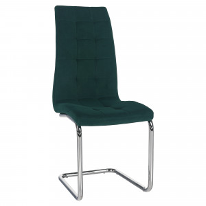 Scaun de masă, ţesătură de catifea smarald / crom - TP285443 - Img 8