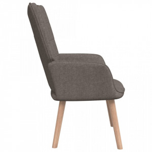 Scaun de relaxare cu taburet,taupe, textil - V327939V - Img 4