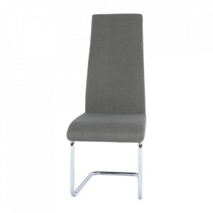 Scaun dining, material textil gri închis/crom - TP182176 - Img 11