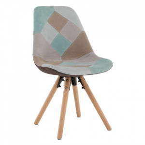 Scaun dining, patchwork mentol/maro - TP258420 - Img 7
