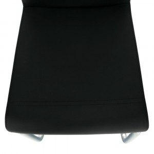 Scaun dining, piele ecologică neagră, albă/crom - TP182191 - Img 11