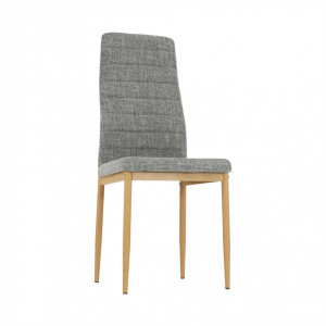 Scaun, material textil gri deschis/cadru metalic fag - TP203808 - Img 20