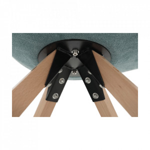 Scaun, material textil verde mentol/lemn fag - TP202573 - Img 14