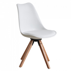 Scaun pivotant elegant, alb - TP288201 - Img 1