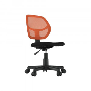 Scaun rotativ, portocaliu și negru, 39x49x78-90 cm - TP234339 - Img 12