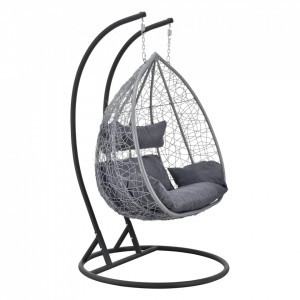 Scaun suspendat cu suport, 250 Kg, gri deschis/gri inchis - P75558385 - Img 2