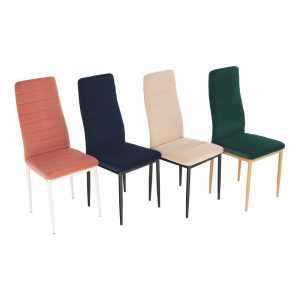Scaun, ţesătură catifea bej / metal negru - TP285403 - Img 4