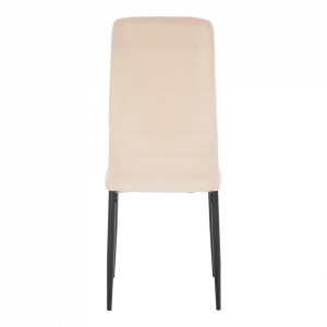 Scaun, ţesătură catifea bej / metal negru - TP285403 - Img 11