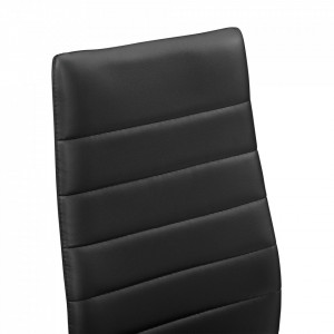 Scaune bucatarie, set 6 buc, imitatie piele, negru - P53118557 - Img 4