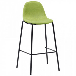 Scaune de bar, 4 buc., verde, material textil - V281534V - Img 2