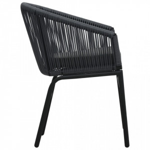 Scaune de gradina, 2 buc., antracit, ratan PVC - V48137V - Img 4