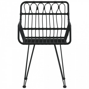 Scaune de grădină cu cotiere 2 buc. negru 56x64x80 cm ratan PE - V319427V - Img 4