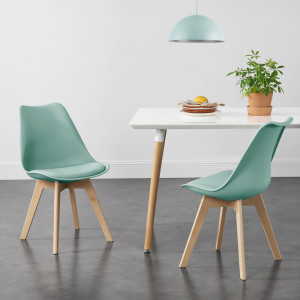 Scaune design, set 2 buc, 81 x 49 x 57 cm, verde - P67291232 - Img 1