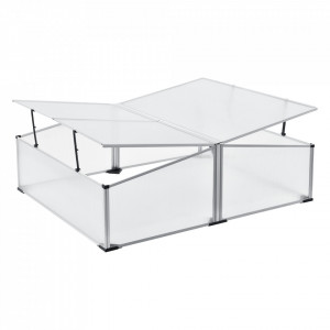 Sera legume/flori aluminiu/policarbonat, 100x120 cm - P74156827