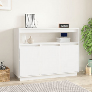 Servantă, alb, 104,5x34x80 cm, lemn masiv de pin - V814390V - Img 2