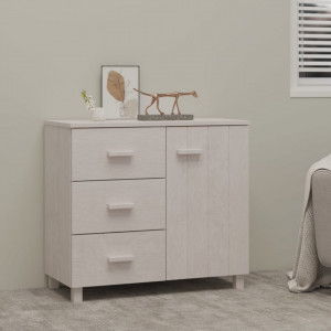 Servantă, alb, 90x40x80 cm, lemn masiv de pin - V340429V - Img 2