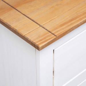 Servanta, alb, 93x40x80 cm, lemn masiv pin - V282699V - Img 2