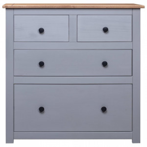 Servanta, gri, 80 x 40 x 83 cm, lemn de pin - V282656V - Img 4
