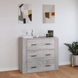 Servantă, gri sonoma, 80x33x70 cm, lemn compozit - V816582V - Img 2