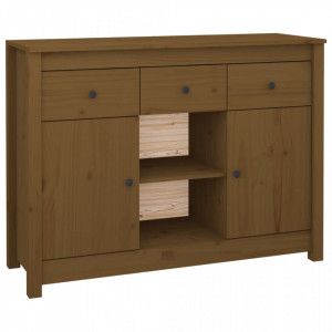 Servantă, maro miere, 100x35x74,5 cm, lemn masiv de pin - V814552V