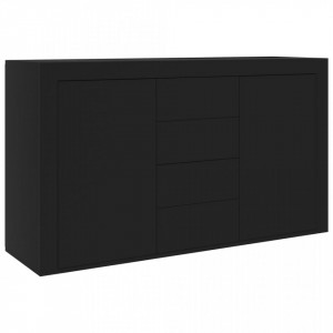 Servantă, negru, 120 x 36 x 69 cm, PAL - V801842V