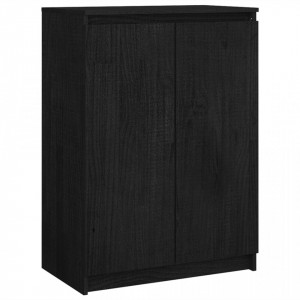 Servantă, negru, 60x36x84 cm, lemn masiv de pin - V808112V