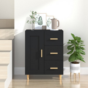 Servantă, negru, 69,5x34x90 cm, lemn prelucrat - V812223V - Img 2
