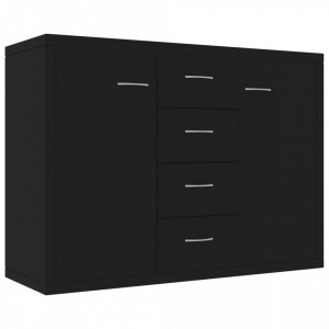 Servantă, negru, 88 x 30 x 65 cm, PAL - V800685V - Img 2