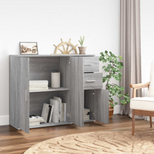 Servantă, sonoma gri, 91x29,5x75 cm, lemn prelucrat - V823275V - Img 3