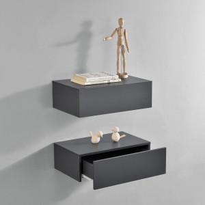 Set 2 bucati comoda suspendata, gri inchis, 46x30x15 cm - P56253874