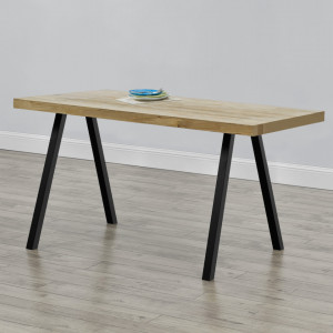 Set 2 bucati picioare masa 70 x 12 x 72 cm, metal/negru - P65542002 - Img 1