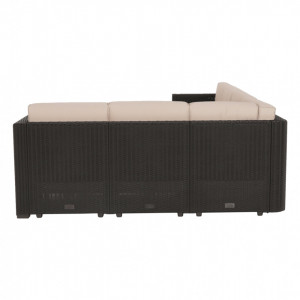 Set de grădină din ratan cu 3 piese, 2 măsuţe şi 1 colţar, maro - TP254773 - Img 9