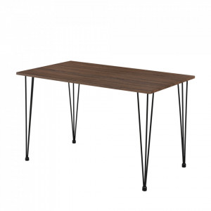 Set masa bucatarie cu 4 scaune, efect lemn/gri - P54792272 - Img 3