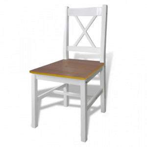 Set mobilier de bucatarie, 5 piese, maro si alb - V240884V - Img 4